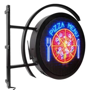 ENSEIGNE LED EXTÉRIEURE DOUBLE FACE PROGRAMMABLE CIRCULAIRE P5