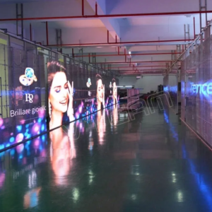 ÉCRAN LED P2.5 TRANSPARENT HAUTE LUMINOSITÉ PROGRAMMABLE POUR INTÉRIEUR OU VITRINE 100x100 cm