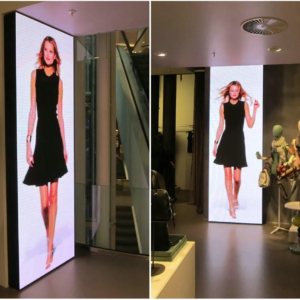 ÉCRAN LED P3, VISIBILITÉ PARFAITE EN PLEIN SOLEIL POUR VITRINE 100×100 cm
