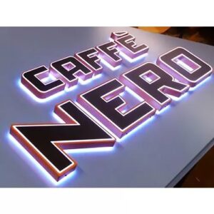 LETTRES 3D BOITIERS LED "CAFE" ENSEIGNE EXTERNE 40CM