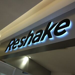 LETTRES BOÎTIERS LED 3D “RESHAKE” AVEC RÉTRO-ÉCLAIRAGE, 40CM + TRANSFO