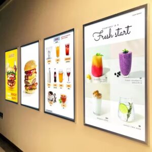 ENSEIGNE LED POUR MENU, TAILLE A3, 36.7×49 cm