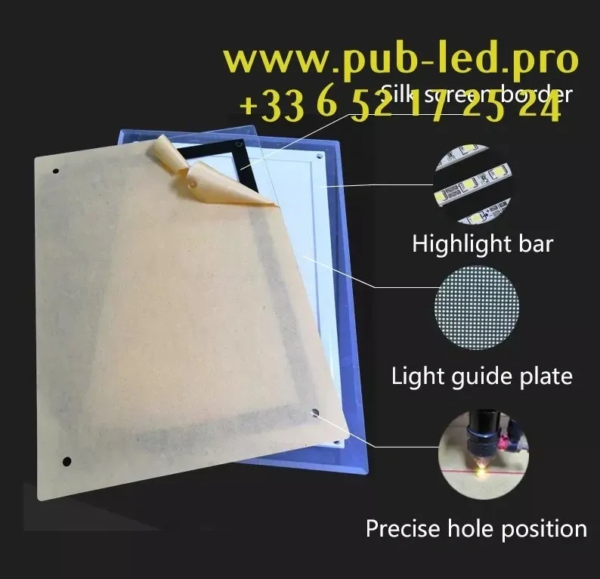 PORTE AFFICHE VITRINE LED, TAILLE A2, 49x66.4 cm - Image 2