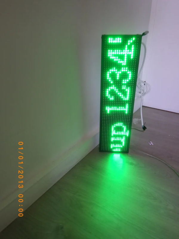 PANNEAU LED DOUBLE FACE EXTÉRIEUR 20X100 CM AVEC CONTRÔLE SANS FIL