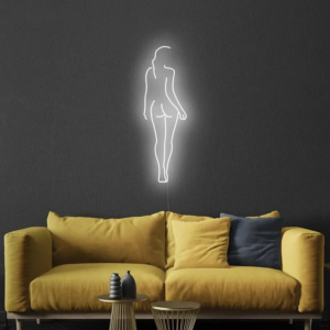 ENSEIGNE ARTISTIQUE “SILHOUETTE DE FEMME” NÉON, DIFFÉRENTES COULEURS, 55 ET 80 CM
