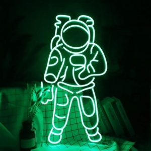 ENSEIGNE LUMINEUSE "ASTRONAUTE" NÉON FLEX PERSONNALISÉE, CHOIX DE TAILLE ET COULEUR, 75cm, 90 cm, 105 cm