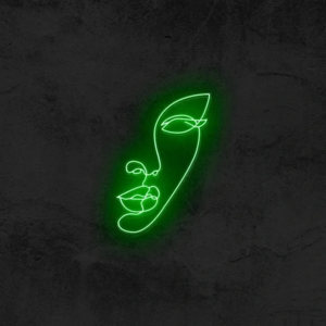 ENSEIGNE LUMINEUSE " VISAGE DE DAME" NÉON FLEX PERSONNALISÉE, CHOIX DE TAILLE ET COULEUR, 45 et 60 cm