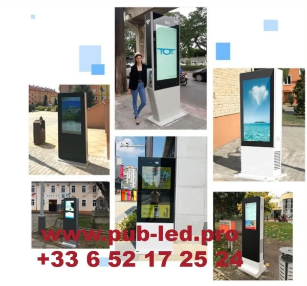 ÉCRAN TOTEM LCD PUBLICITAIRE EXTERNE PRÊT À INSTALLER 55” - Image 4