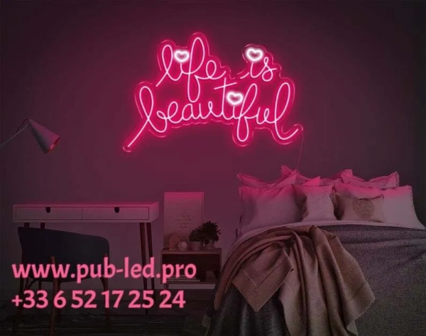 ENSEIGNE LUMINEUSE NÉON FLEX, FORMAT ADAPTÉ 55 ET 80 CM - Image 2