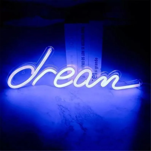 NÉON FLEX "DREAM", ENSEIGNE LUMINEUSE PERSONNALISÉE, CHOIX DE COULEUR, 46×15 CM