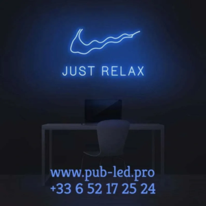 DÉCORATION LUMINEUSE NÉON “JUST RELAX” - CHOIX DE FORMAT 30-70 CM