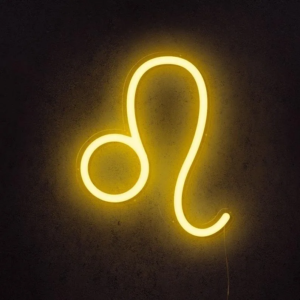 PANNEAU LED NÉON FLEX "SIGNE DE ZODIAQUE LION", TAILLE ADAPTABLE