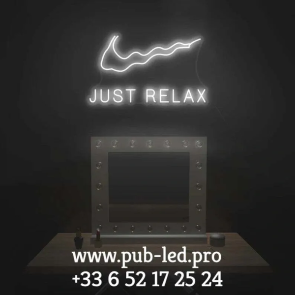 DÉCORATION LUMINEUSE NÉON “JUST RELAX” - CHOIX DE FORMAT 30-70 CM - Image 2