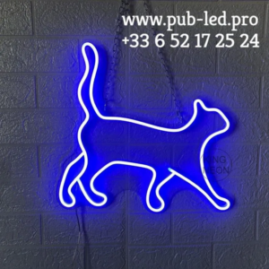NÉON FLEX LED “CHAT” FAIT SUR COMMANDE, CHOIX DES COULEURS ET TAILLES