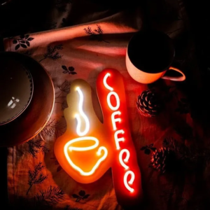 ENSEIGNE DÉCORATIVE NÉON FLEX "CAFÉ" - DIFFÉRENTES TAILLES AU CHOIX