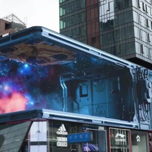 Écran Publicitaire LED 3D P6 100x100 cm Visible en Plein Soleil