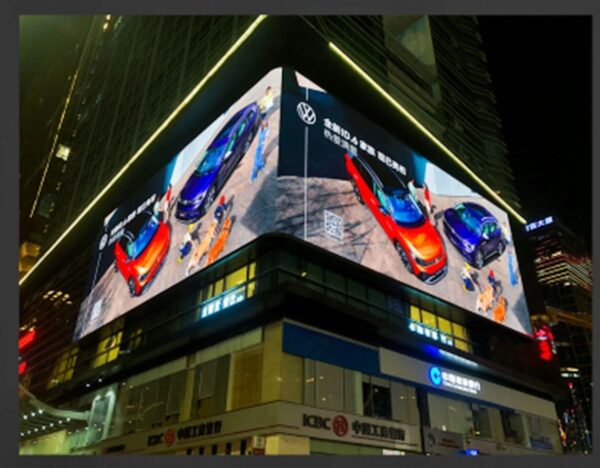 Écran Publicitaire LED 3D P8 100x100 cm Visible en Plein Soleil