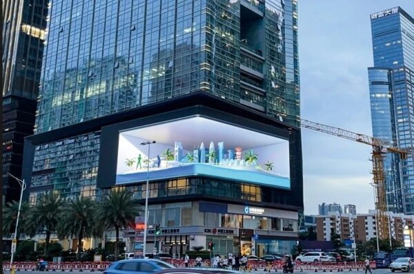 Écran publicitaire LED 3D extérieur P10, programmable, haute luminosité visible en plein soleil 100x100 cm - Image 3