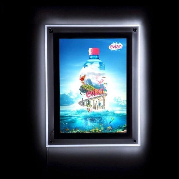 ENSEIGNE MAGASIN LUMINEUSE "PORTE AFFICHE VITRINE LED, TAILLE A4, 28x36.7 cm - Image 3