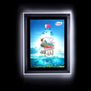 ENSEIGNE MAGASIN LUMINEUSE "PORTE AFFICHE VITRINE LED, TAILLE A3, 2 FACES, 36.7x49cm