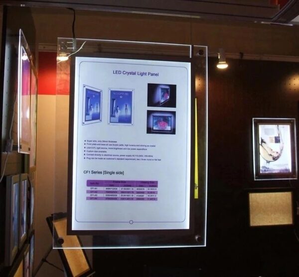 ENSEIGNE MAGASIN LUMINEUSE "PORTE AFFICHE VITRINE LED, TAILLE A1, 66.4x91.1 cm