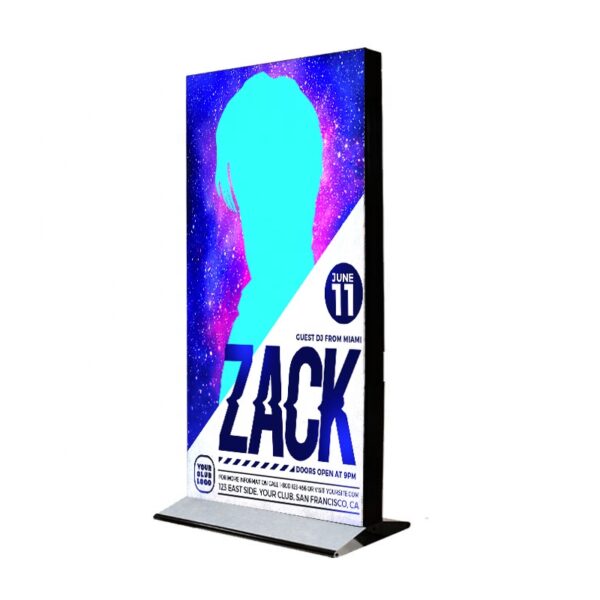 ENSEIGNE STOP TROTTOIR LUMINEUSE LED ”LIGHT BOX” DOUBLE FACES EXTERNE PRÊT À INSTALLER RECHARGEABLE 80x150CM - Image 2